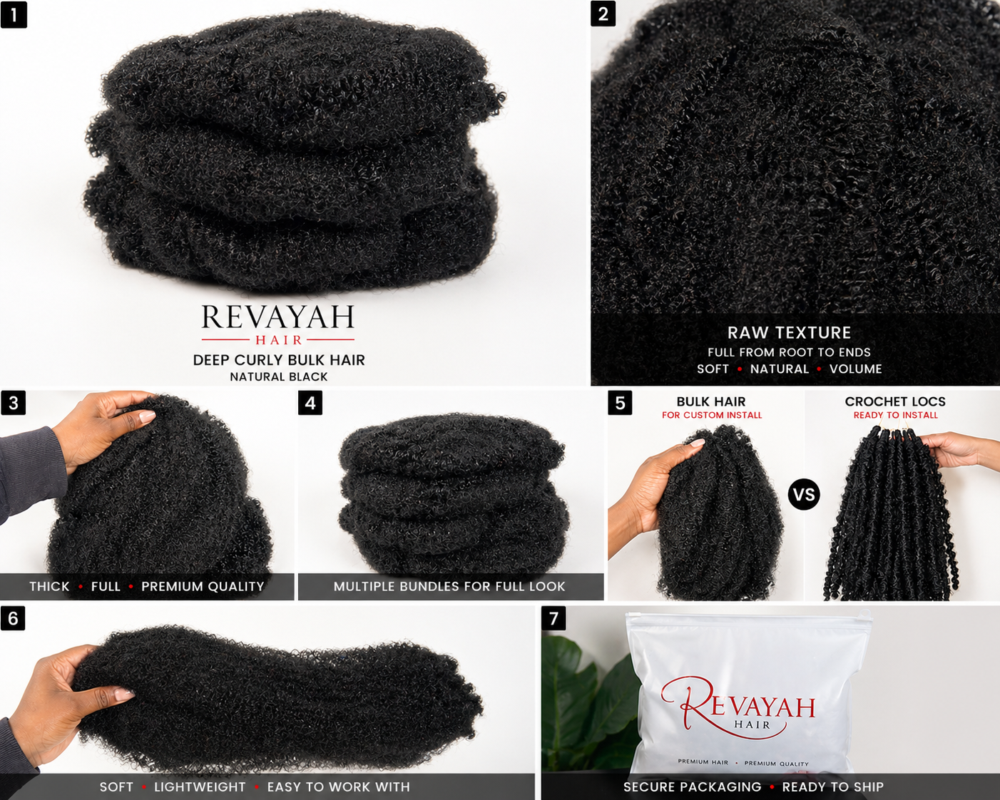 Kinky Bulk Wrapping Hair (Set of 2)