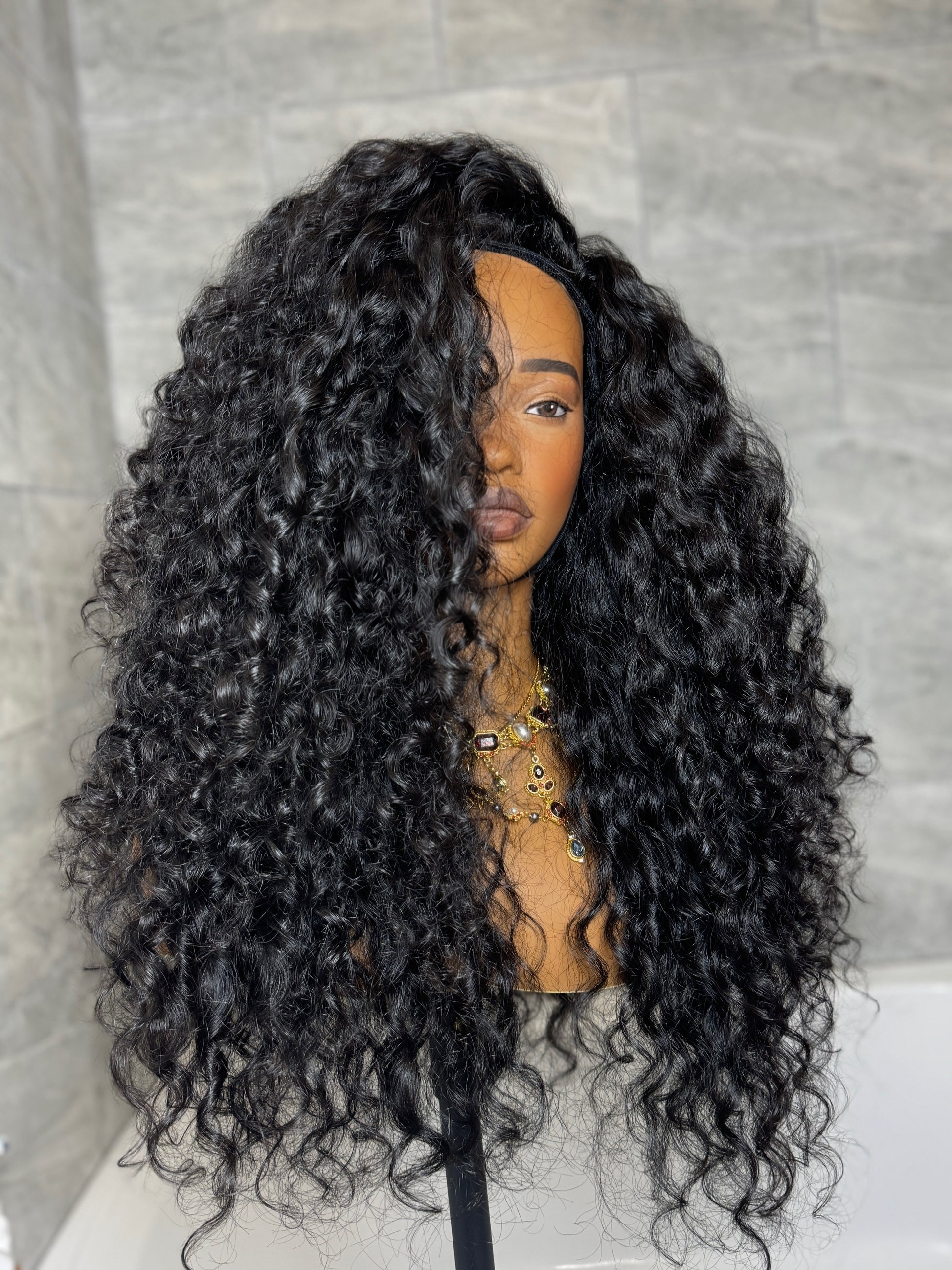 Raw Indian "Loose Curly" HALF Wig