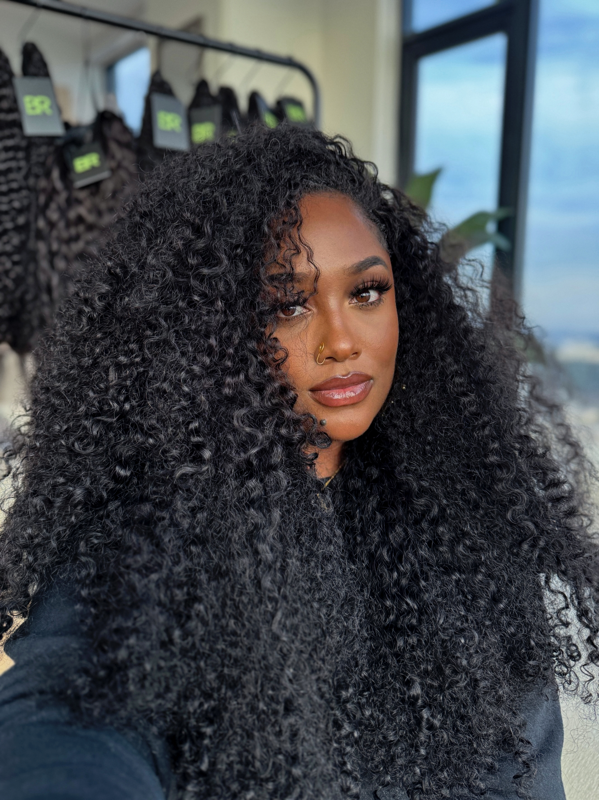 "Kinky Natural Curl" Half Wig | 26 inches