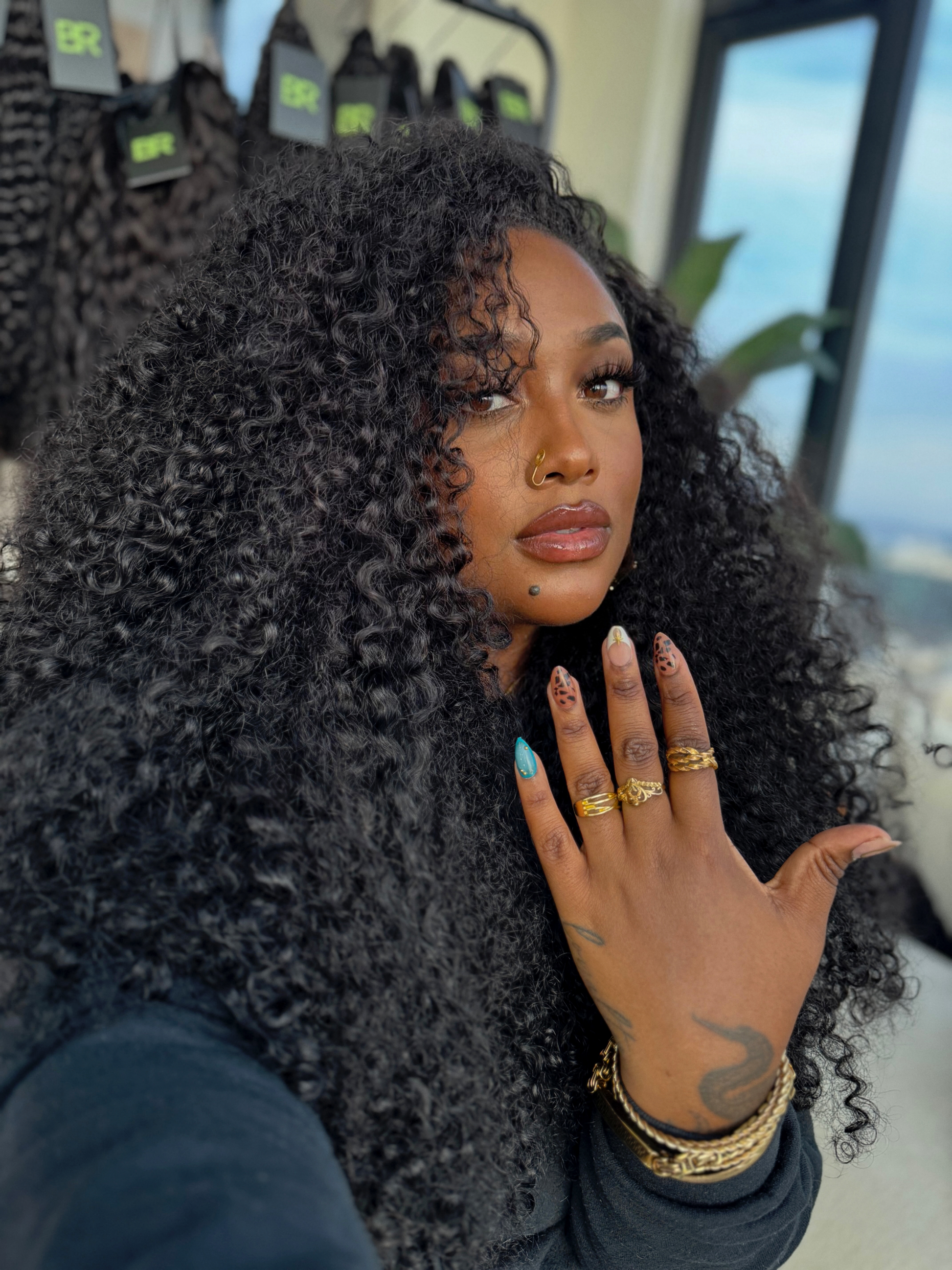 "Kinky Natural Curl" Half Wig | 26 inches