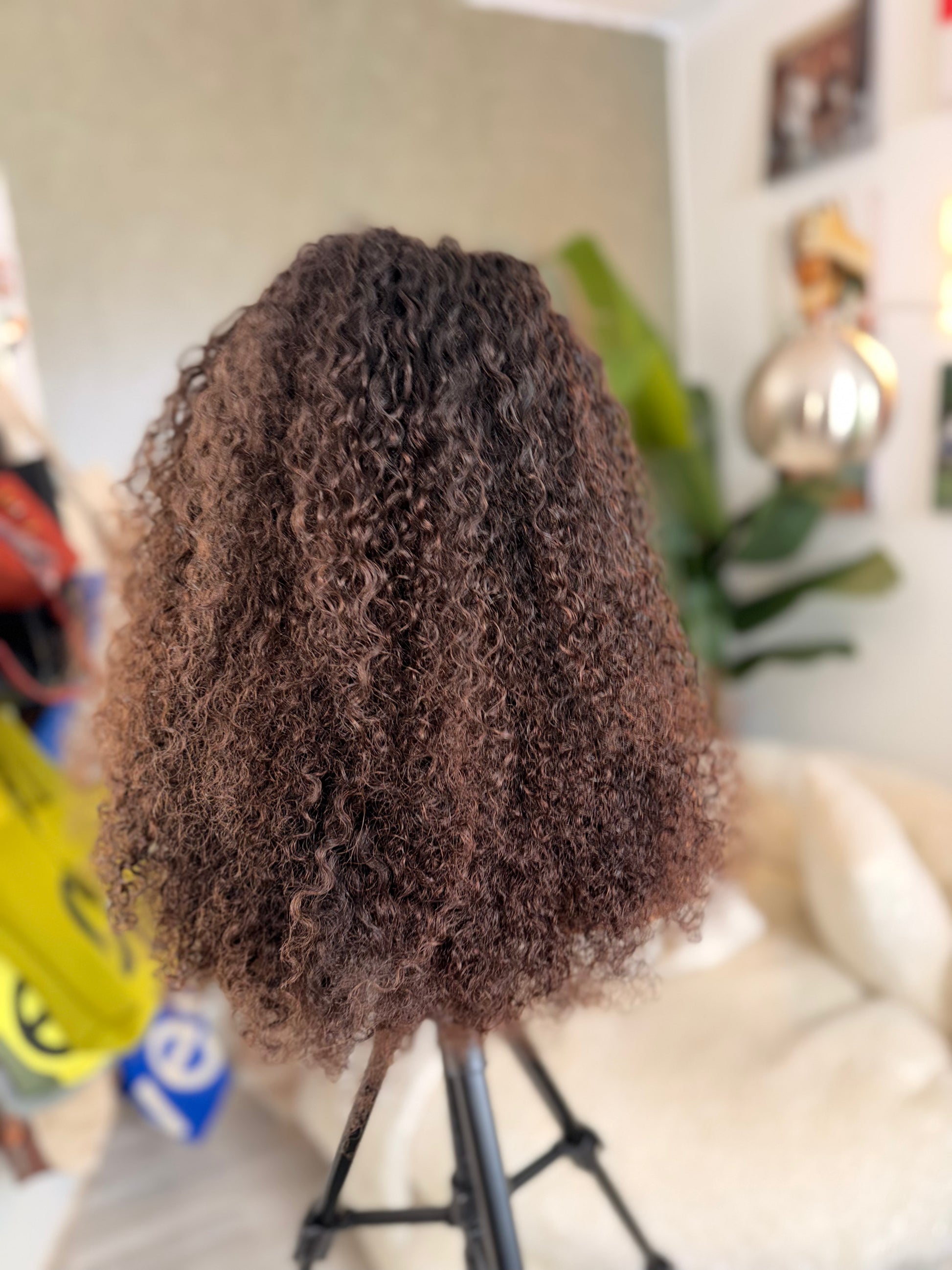 DEEP CURLY - OMBRE BROWN - HALF WIG - USED