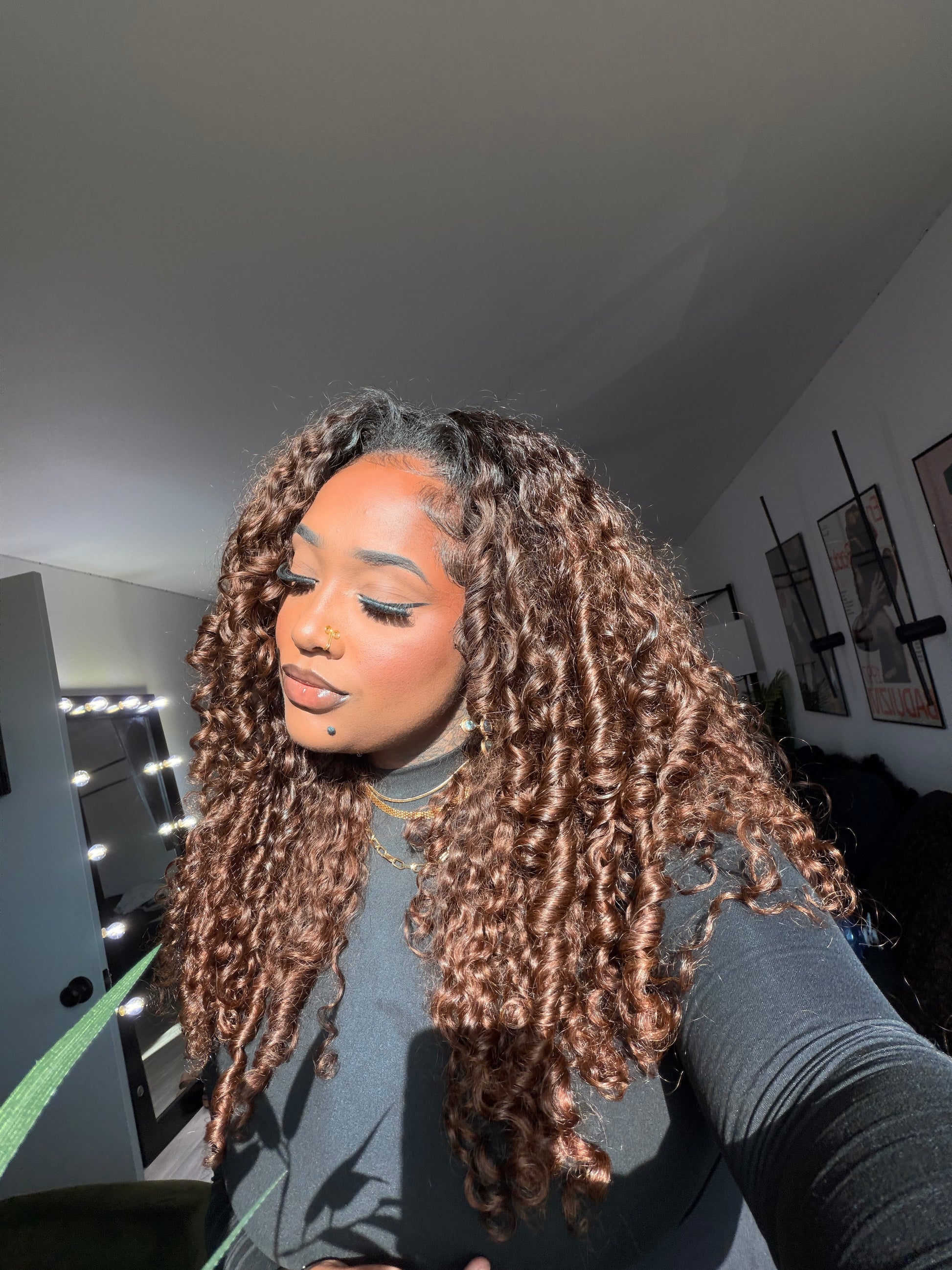 DEEP WAVE - HALF WIG - 22 INCHES - CARAMEL COLOR -