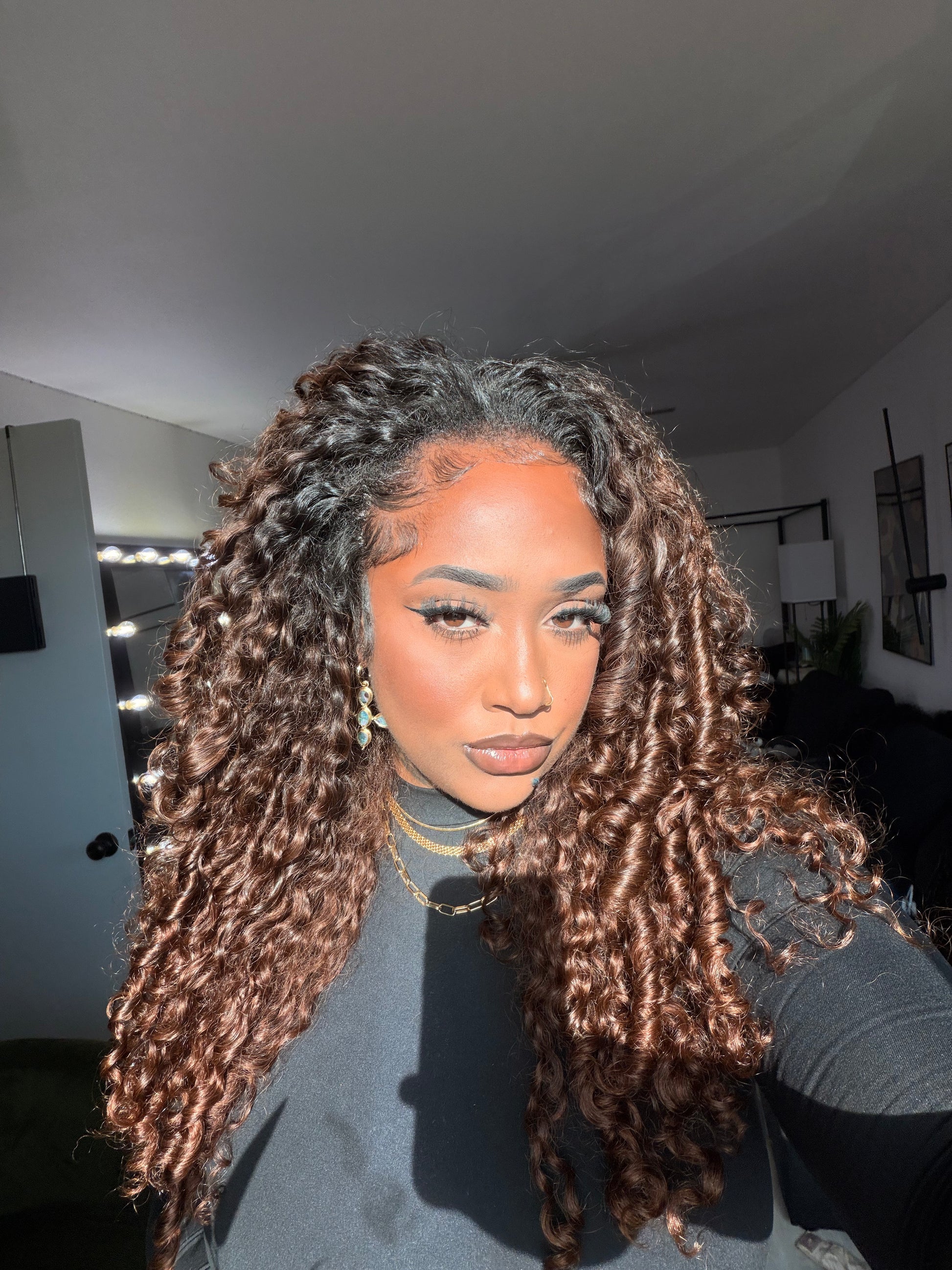 "Deep Wave" Human Hair HALF Wig