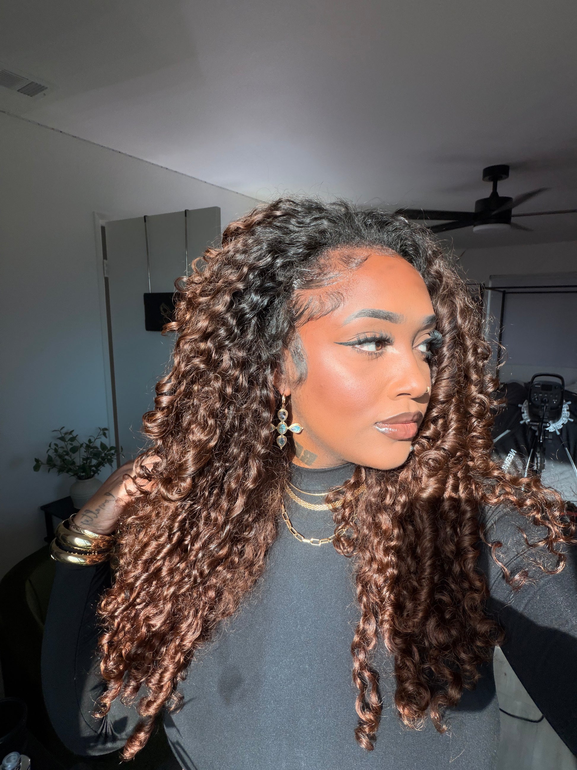 "Deep Wave" Human Hair HALF Wig