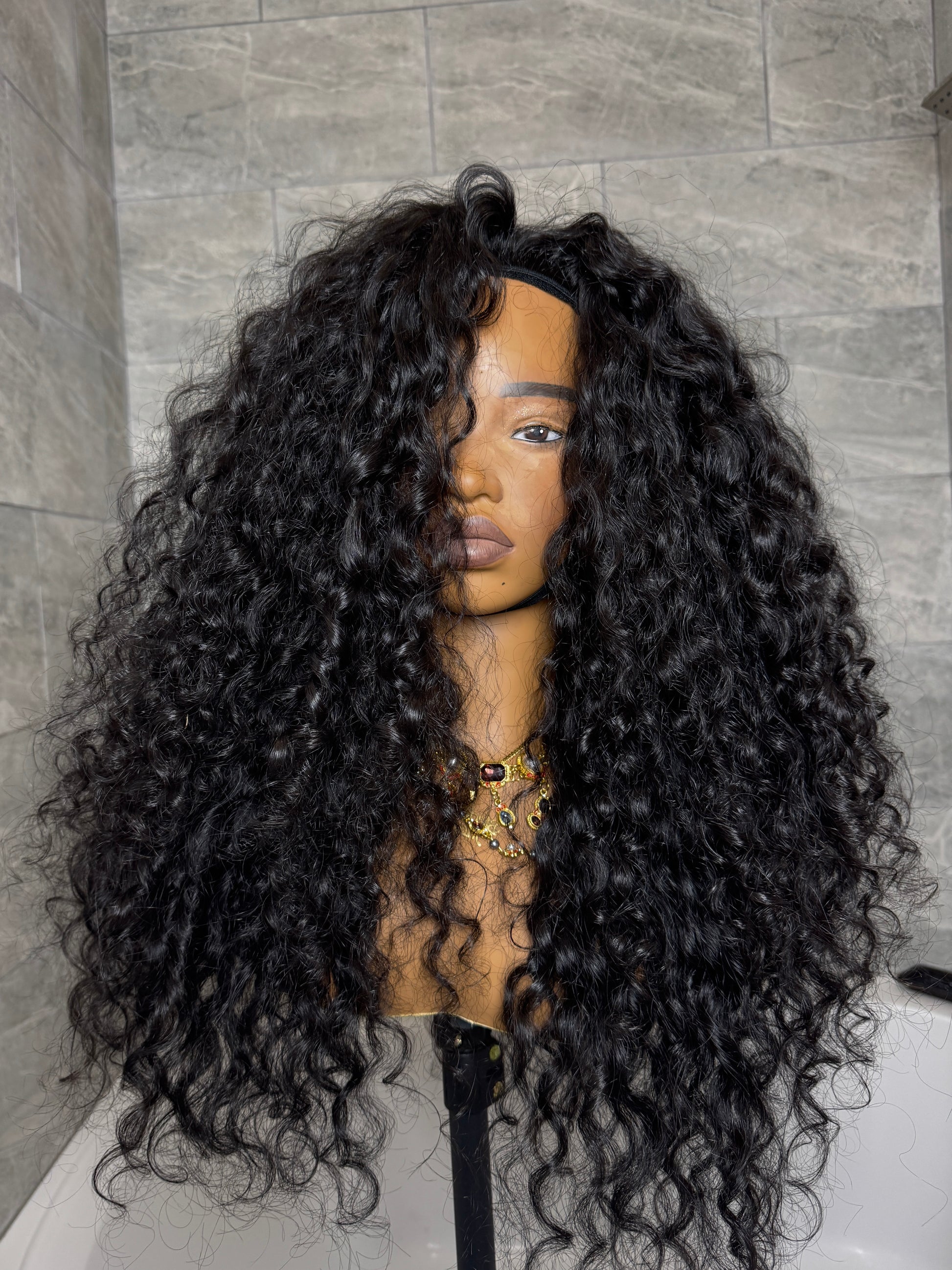 Raw Indian "Loose Curly" HALF Wig