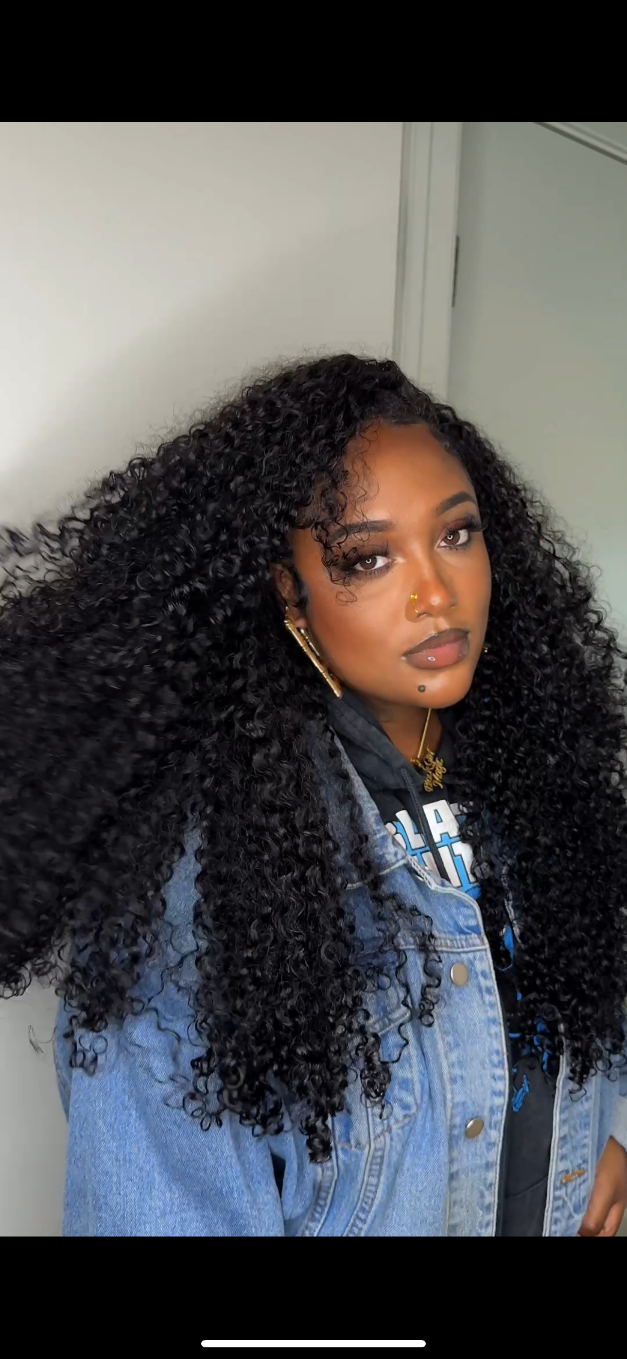"Kinky Natural Curl" Half Wig | 26 inches
