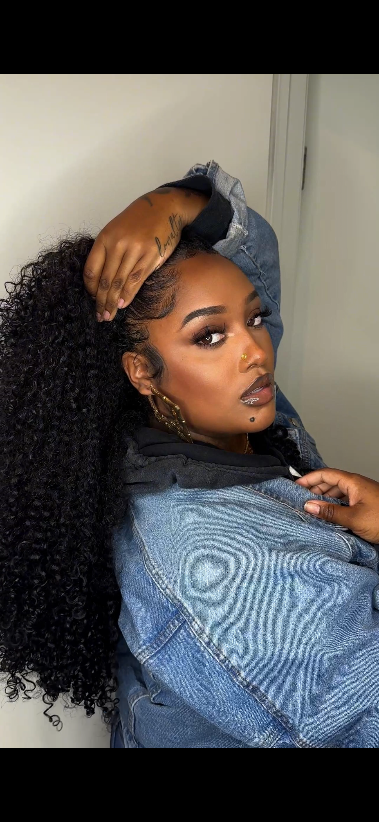 "Kinky Natural Curl" Half Wig | 26 inches