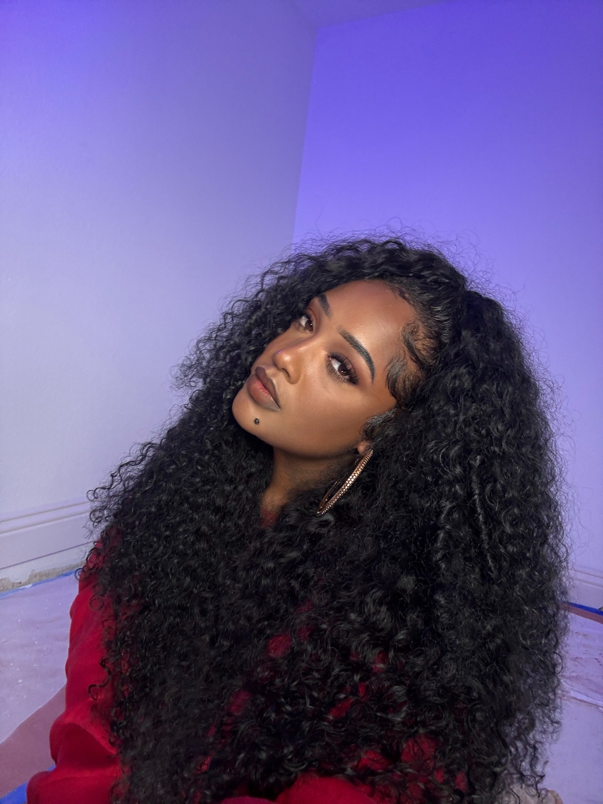 "Deep Wave" Human Hair HALF Wig