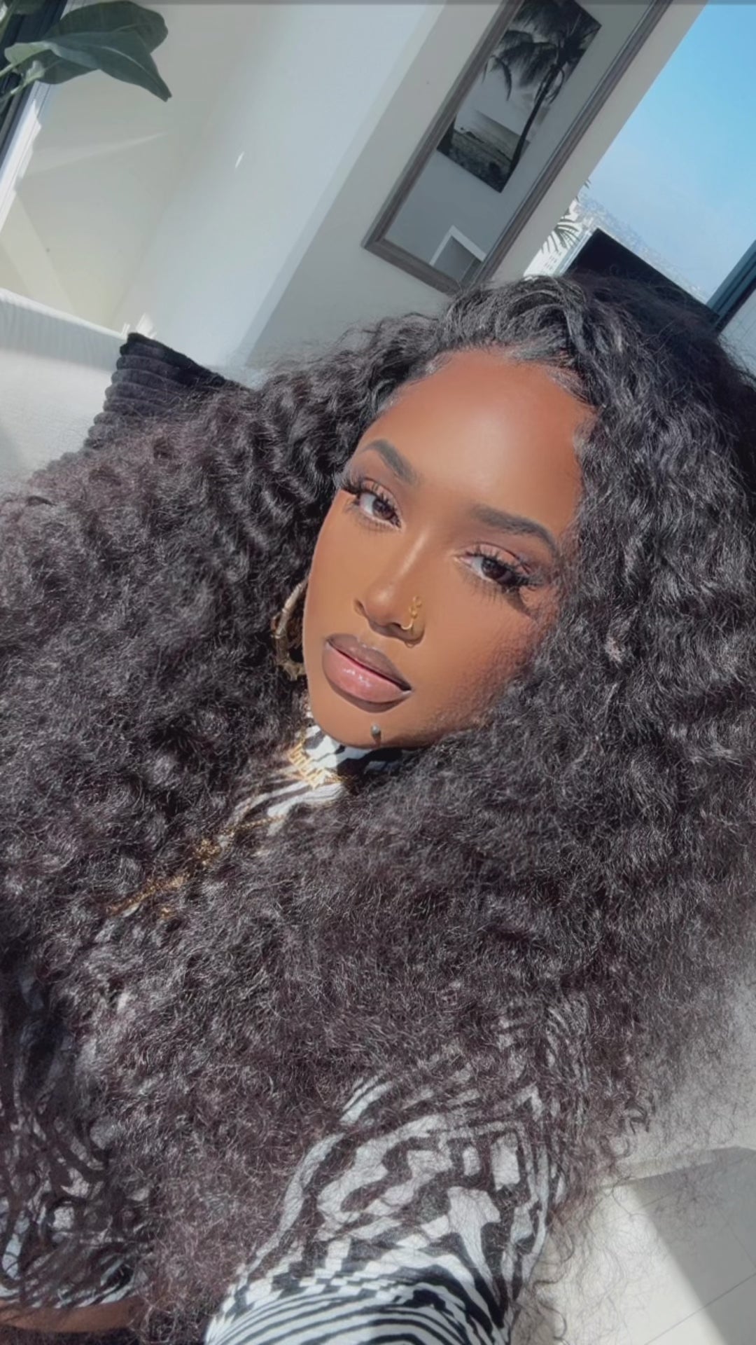 "Deep Wave" Human Hair HALF Wig
